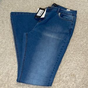 Light Wash High Flare Jean